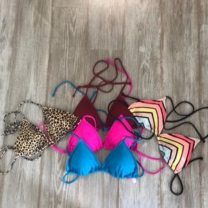 Victoria Secret Triangle Swim Top Lot/ 5 Tops